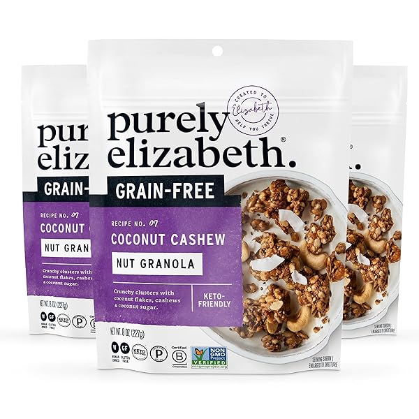 PURELY ELIZABETH COCONUT CASHEW KETO GRANOLA, MADE WITH...