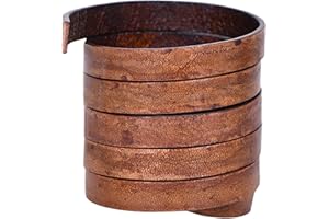 Xsotica-Flat Leather Cords 10.0 MM X 2.0 MM- 1 Yard (Distressed Brown)