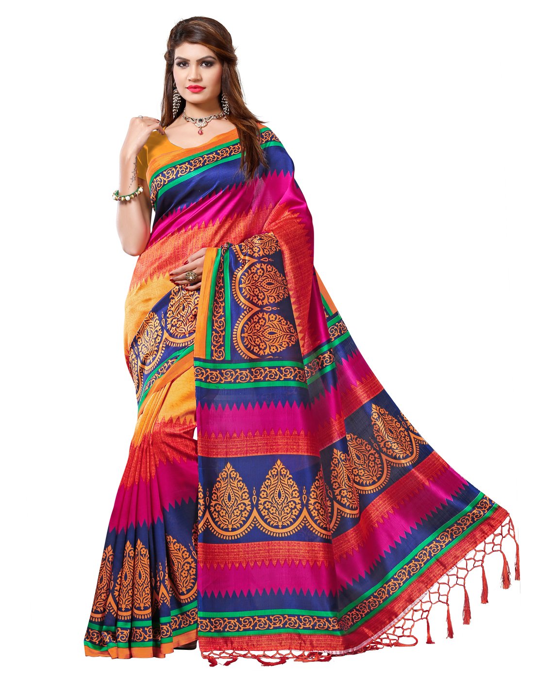 Red Mysore Silk Saree Blouse Designs