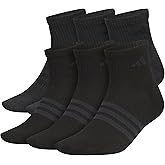 adidas Men's Superlite Quarter Socks 6-pack, Durable, Lightweight, Athletic Breathable With Compression Arch Support