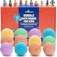 Superhero Boys Bath Bombs with Surprise Hero Toys Inside (12 Pack) - Large Bubble Bomb, Fruity Scents, Relaxing Aromas - Ideal Birthday Gift for Kids by Two Sisters