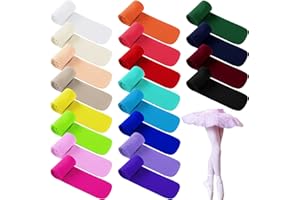 HANDEPO 20 Pairs Girls Ballet Tights Toddler Dance Footed Tights Soft Ballet Kids Elasticity Bulk School Uniform Stockings
