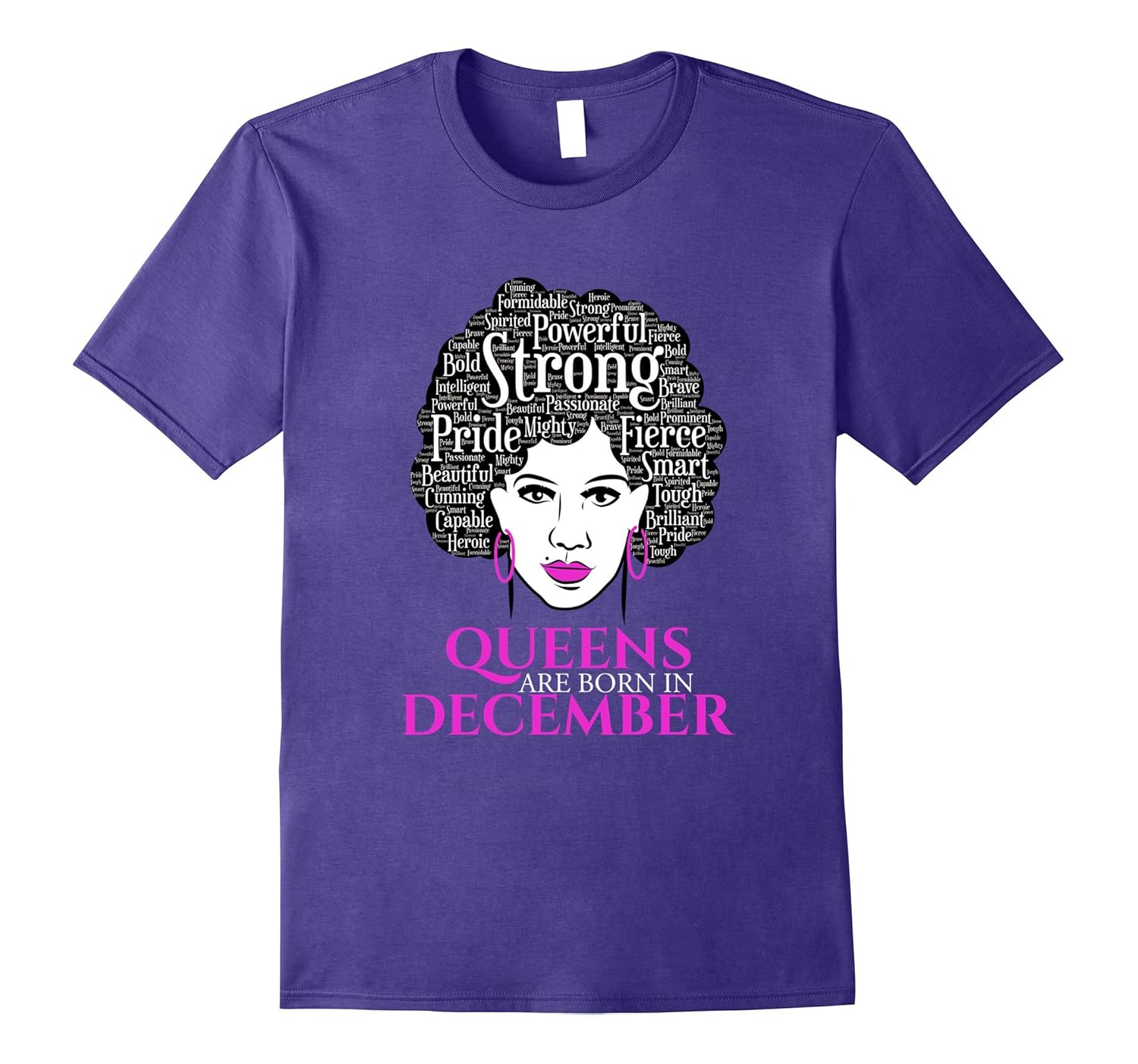 Queens Are Born In December Birthday Black Women T-Shirt-ANZ