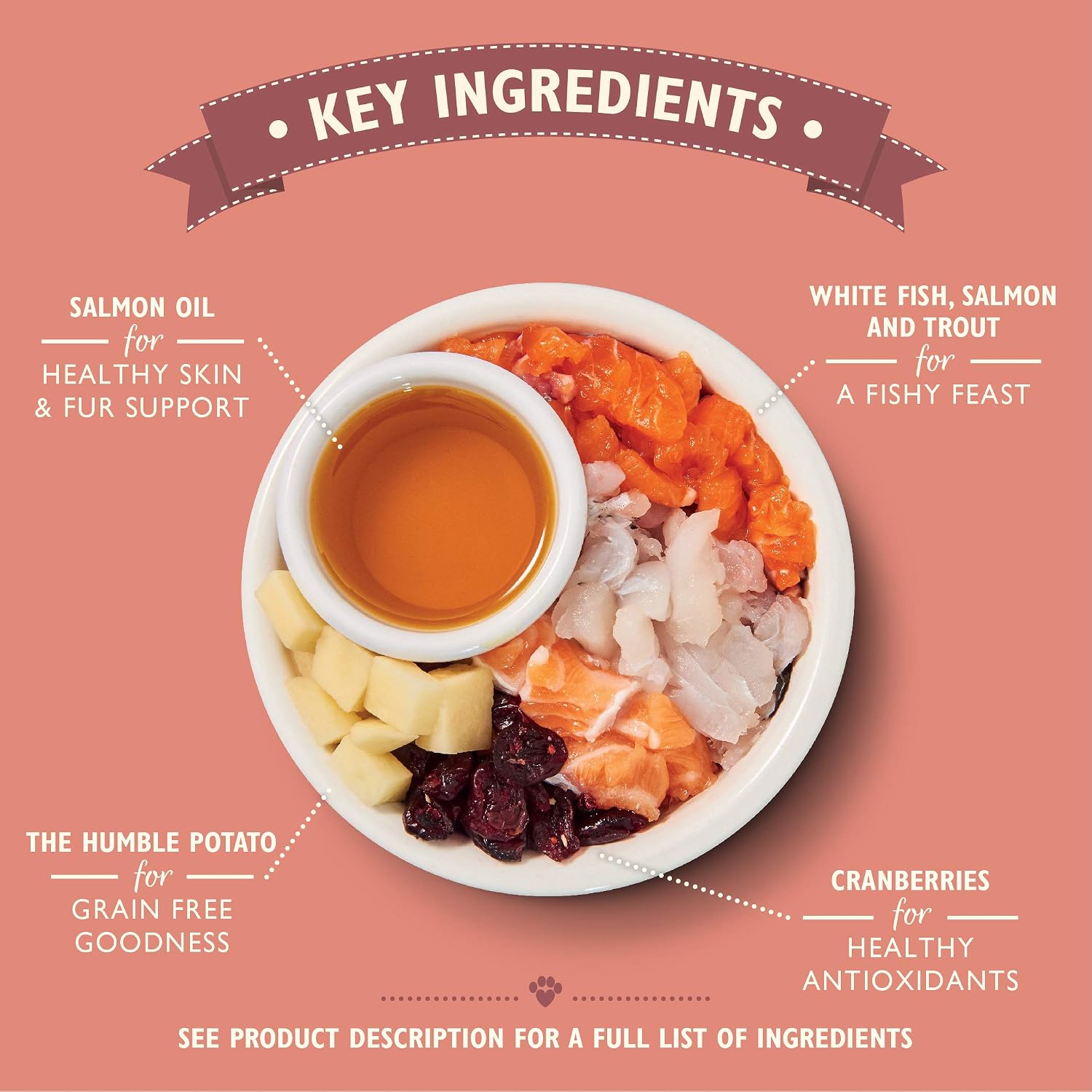 Lily's Kitchen Made with Natural Ingredients Adult Dry Cat Food White Fish with Salmon Grain-Free Recipe 2kg - Image 3