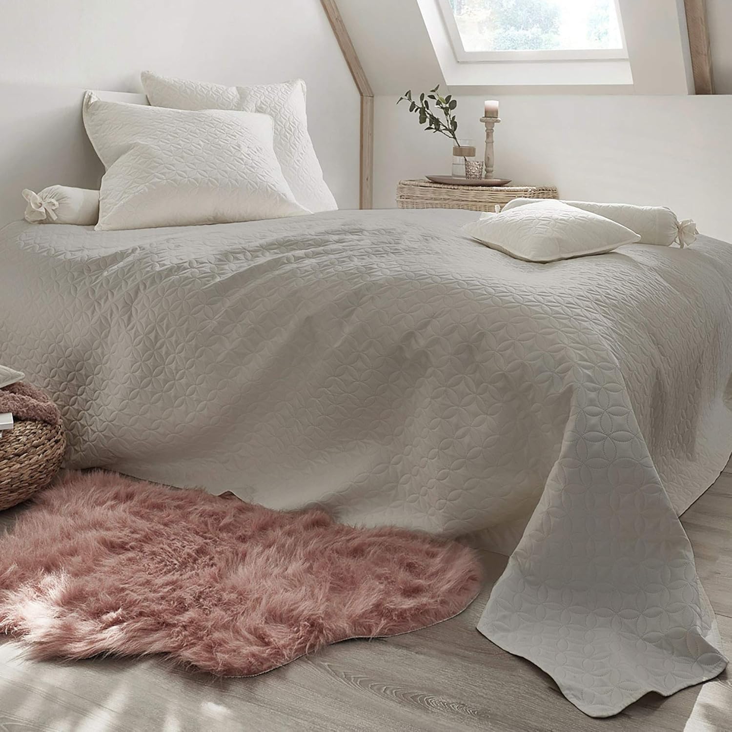 Home & Kitchen Single Bed Covers 100 Made in Italy Blue Bedspread