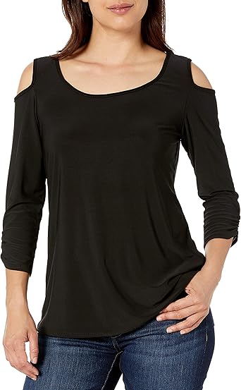 cutout cold shoulder top