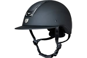 TIPPERARY EQUESTRIAN Horse Riding Helmet - Royal Wide Brim - English Style Protective Horseback Riding Apparel - Safety Helmet with Cooling Ventilation