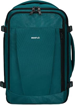 Zaino EasyJet 45x36x20 cm, Bagaglio a Mano 30L, 13 Tasche, Leggero
