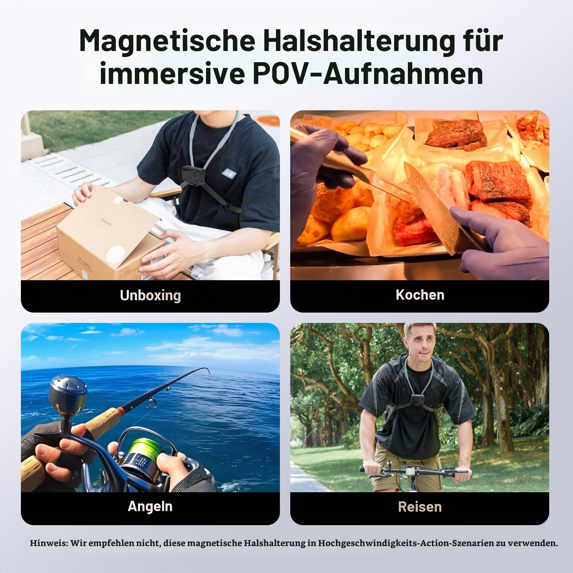 JJC Action Cam Halsband für DJI Osmo Action 6 5 Pro 4 3 mit Brustgurt 5