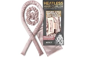 Heatless Hair Curler For Effortless Waves & Curls (5pc Set) NYK1 Satin Heatless Curls Overnight For No-Frizz Curl - 40" Overnight Blowout Rods For Easy Styling For All Hair Types And Lengths