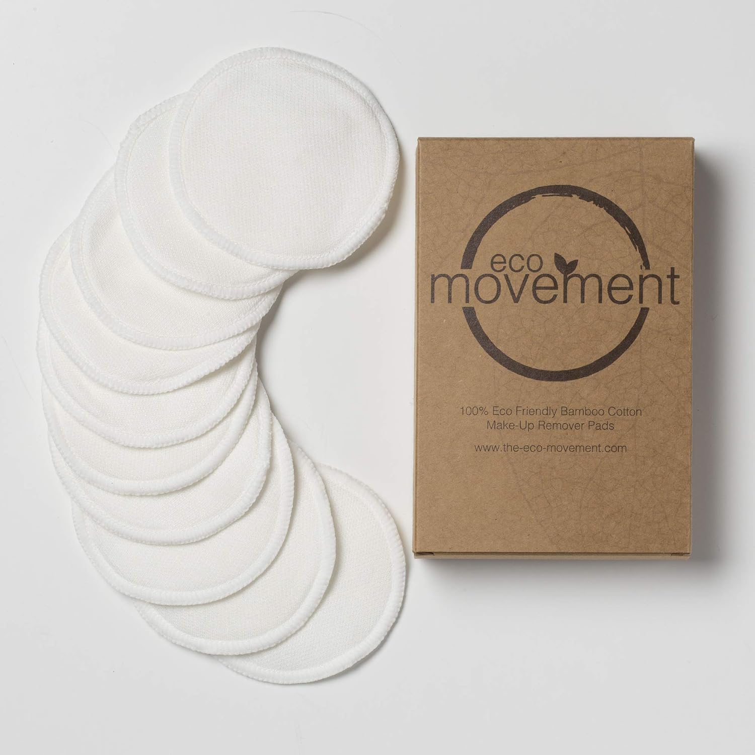 EcoFriendly Bamboo and Cotton Reusable Make Up Remover Pads by Eco