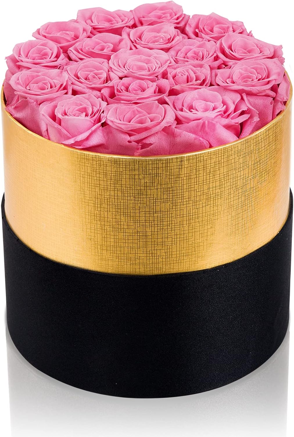 Dried & Preserved Flora - Perfectione Roses Pink Roses in a Box Handmade Preserved Rose That Last Up to Three Years, Long Lasting Rose Valentines Day Gifts for Her Birthday Gifts for Wife Christmas Day Gifts