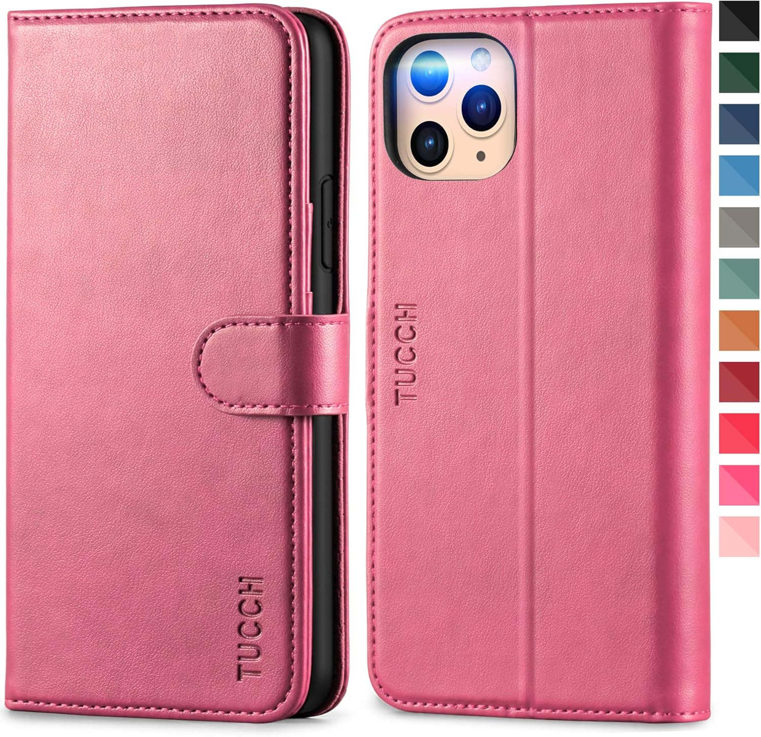 Amazon Com Tucch Iphone 11 Pro Max Wallet Case Rfid Protect Card Holder Stand Magnetic Pu Leather Cover With Auto Wake Sleep Tpu Shockproof Inner Case Compatible With Iphone 11 Pro Max 6 5