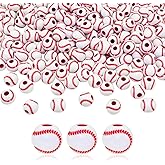 Looconi 200pcs Baseball Beads for Jewelry Making, Sports Ball Plastic Beads for DIY Crafts Bracelet