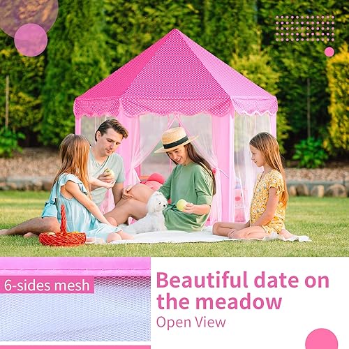Sumbababy Princess Castle Tent for Girls Fairy Play Tents for Kids