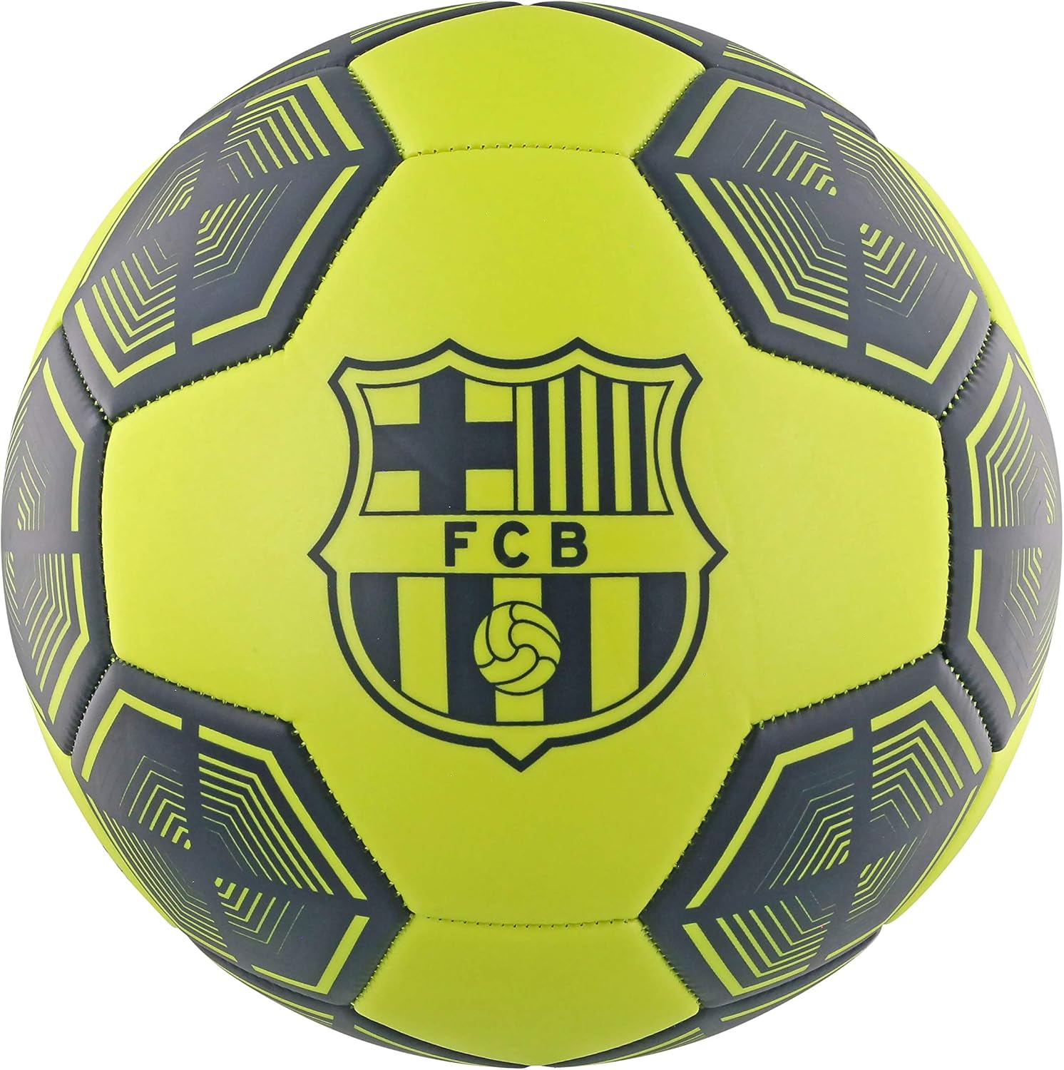 FCB FC Barcelona Neon Yellow - Balón de fútbol, Color Amarillo ...