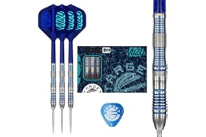 Target Japan Mizu Series Steel Tip Darts with Kflex, 23G/24G | 90% Tungsten Darts, K-Flex No. 2 Steering Wheels and Shafts, S
