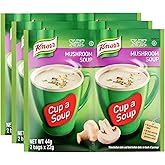 Knorr Mushroom Soup Mix 1.52oz (3x2 Packs for 6 Pouches Total)| Delicious, Warm, and Ready in Minutes!(Pack Of 6)