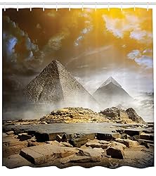 Ambesonne Egyptian Print Shower Curtain, Storm