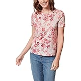 Gloria Vanderbilt Womens Amanda Short Sleeve Knit Tee Shirt with Wide Crew Neck Standard