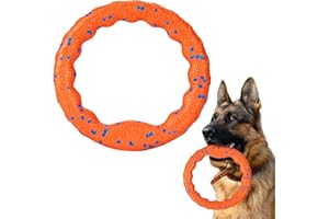 FUSOTO Dog Ring Toy for Aggressive Chewers - Tough, Indestructible Flying Disc for Throwing, Catching - Water Floating Traini