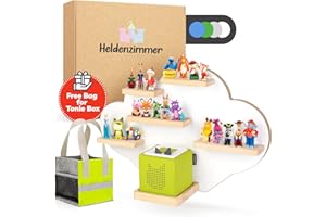 Heldenzimmer - Cloud Tonie Shelf for Tonies and Tonie Box - Tonies Storage for All Your Tonies Box Accessories - Tonie Wall Shelf