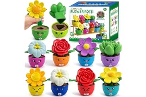 GEERAY Montessori Flower Garden Building Toy, 10 Sets Toddler Shape & Color Matching Game, Fine Motor Skills Preschool Sensory Toys, Educational Gardening Gift for 1-3 Year Old Boys Girls