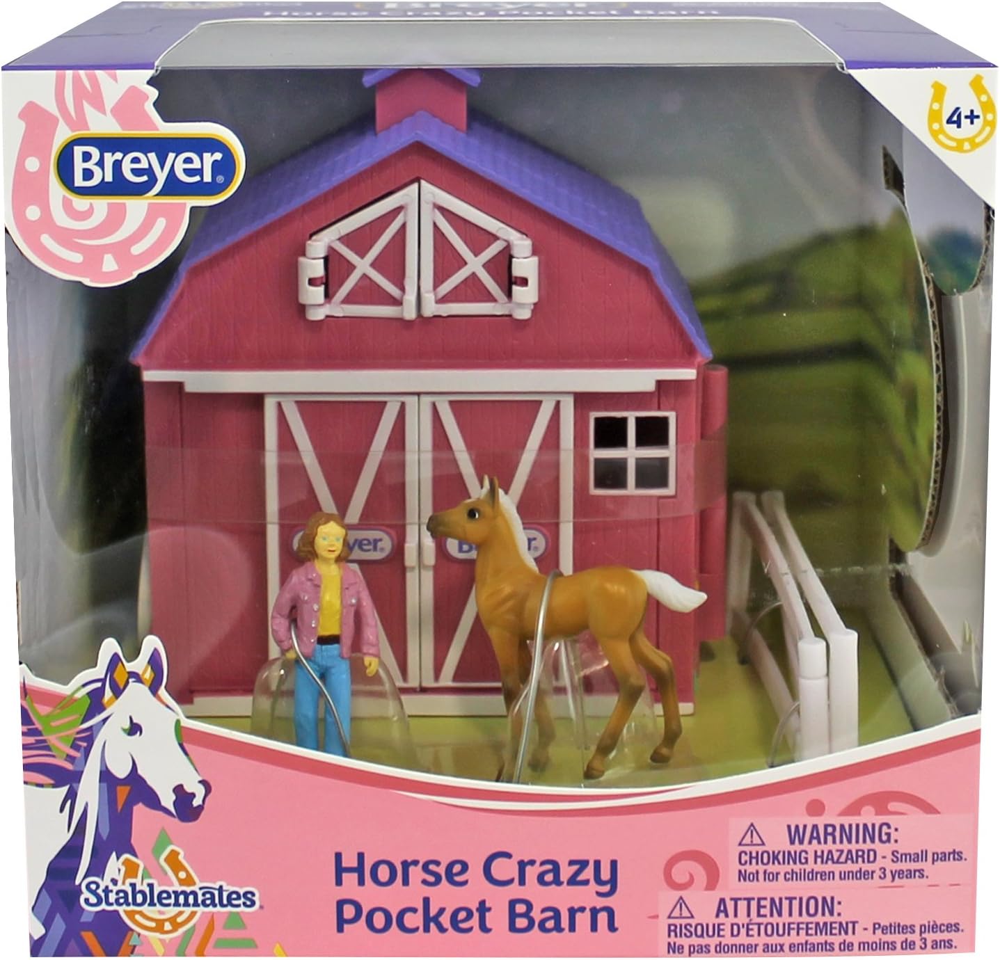 Amazon Com Breyer Stablemates Horse Crazy Pocket Barn And Horse