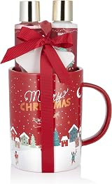 BRUBAKER Cosmetics Bath Set Winter Berry 4pc Gift Mug Women Men view 2