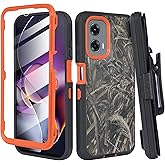 Customerfirst for Motorola Moto-G Pure Phone Case: G Play 2023 | G Power 2022, with Belt Clip Holster Heavy Duty Rugged Shockproof Full Body Protection Kickstand Phone case (Camo)