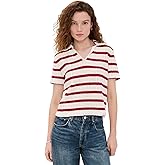 Madewell Women's Crochet Knit V Neck Sweater Tee