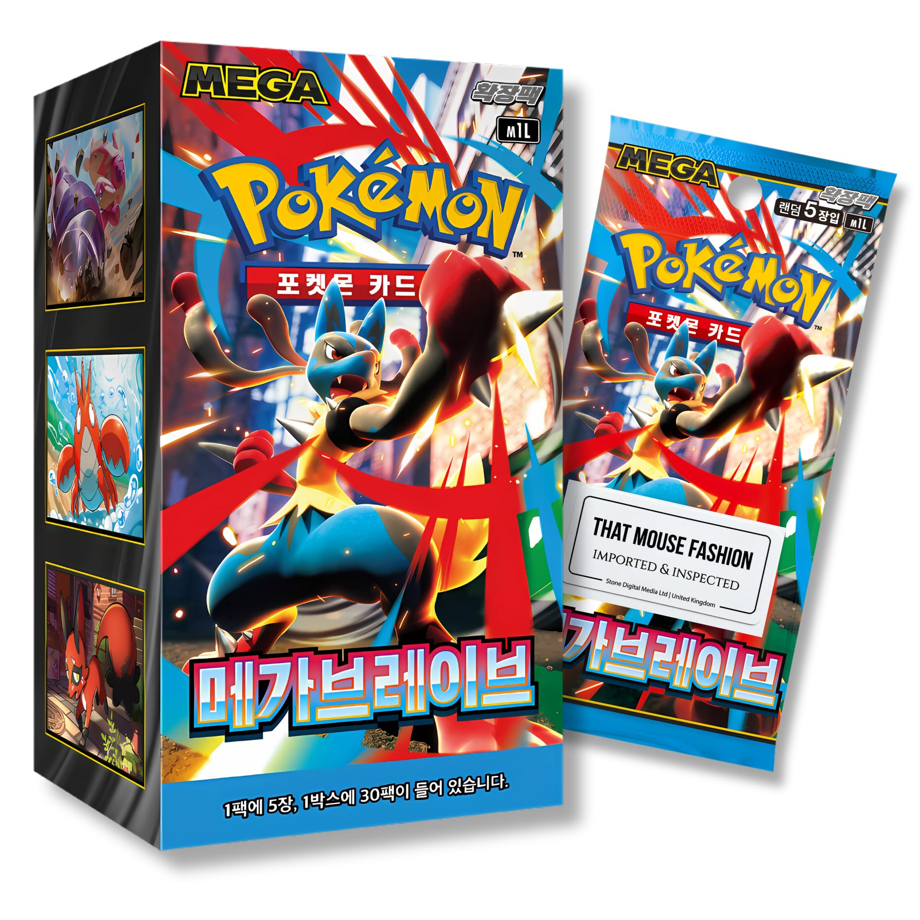 Mega Evolution Mega Brave Korean Pokemon Booster Box | TCYM Authenticated | Korean Pokemon Cards | 30 Booster Packs | Pokémon TCG | That Mouse Fashion