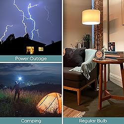 GE LED+ Battery Backup LED Light Bulbs, Emergency