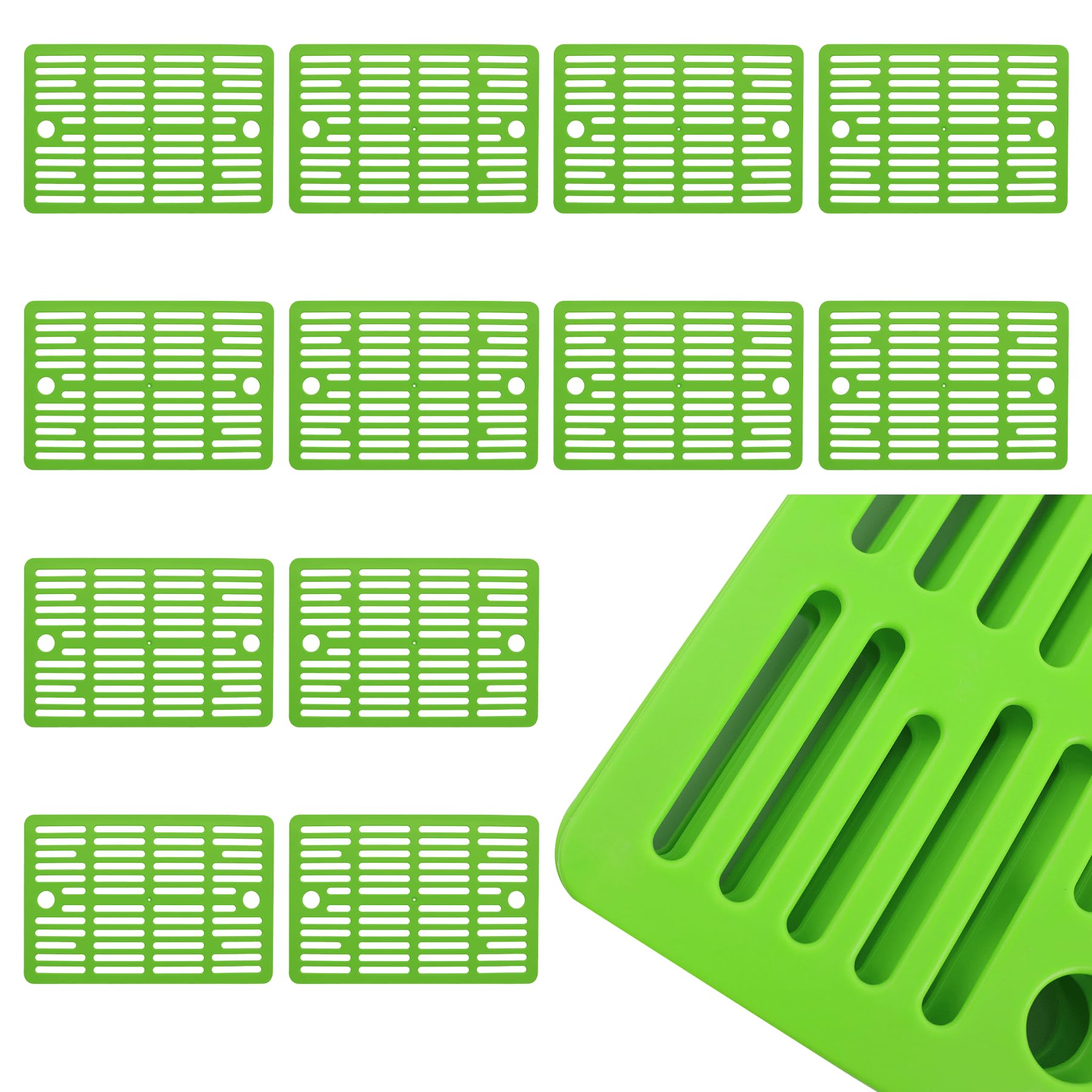 Photo 1 of 12 Pcs Tray Grids for Freeze Drying Accessories,Fits Trays(Green),Small Grid Design can Quickly Dehydrate Food and is used for Drying Food, Fruits, Vegetables, etc