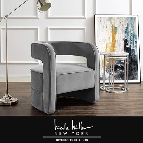 Amazon Com Nicole Miller Neil Accent Chair Velvet