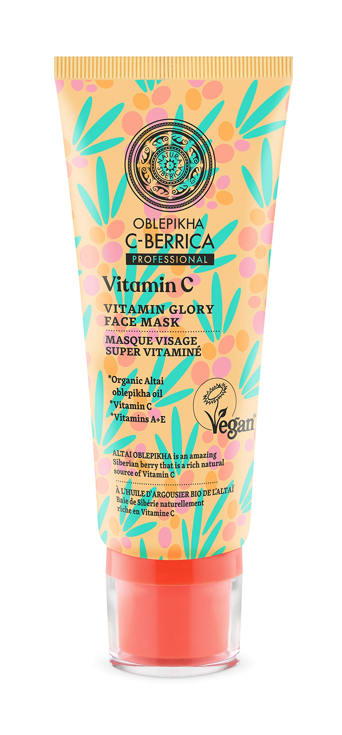 Natura Siberica Oblepikha Vitamin Glow Face Mask Revives and illuminates tired skin – 100 ml