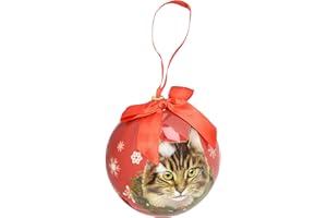 E&S PETS Maine Coone Cat Christmas Ornament Shatter Proof Ball