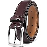 Fabio Valenti Genuine Leather Dress Belts For Men - Mens Belt For Suits, Jeans, Uniform With Single Prong Buckle