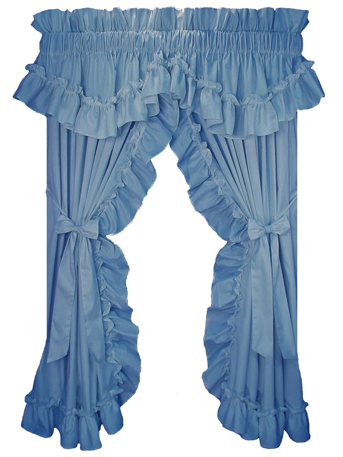Stephanie Country Ruffle Priscilla Curtains Pair 86 Inch By 84