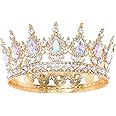 Feltent Queen Crown for Women Crystal Tiara for Girl Rhinestone Wedding Headband for Bride Hair Accessories for Costume Birthday Party Prom Gifts
