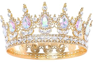 Feltent Queen Crown for Women Crystal Tiara for Girl Rhinestone Wedding Headband for Bride Hair Accessories for Costume Birthday Party Prom Gifts