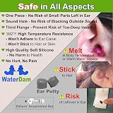 WaterDam WaterDam Ultra Comfy Swimming Ear Plugs Medium Large White Blue Black view 5