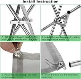 LOLYSIC Portable Foldable Fire Pit Stainless Steel Mesh 16.5 in Camping view 4
