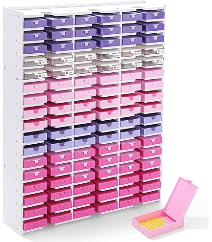 新品未使用　Trabricks ケース 30個 Amazon.com: Trabricks 20 件式鑽石藝術收納托盤組,2 合1 防溢