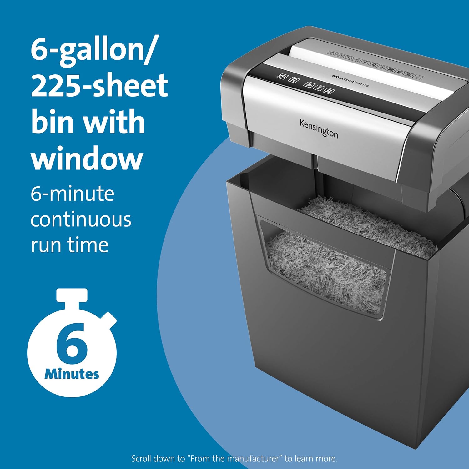 Kensington Shredder - OfficeAssist 10-Sheet Anti-Jam P4 Crosscut Security Shredder (K52075AM): Computers & Accessories