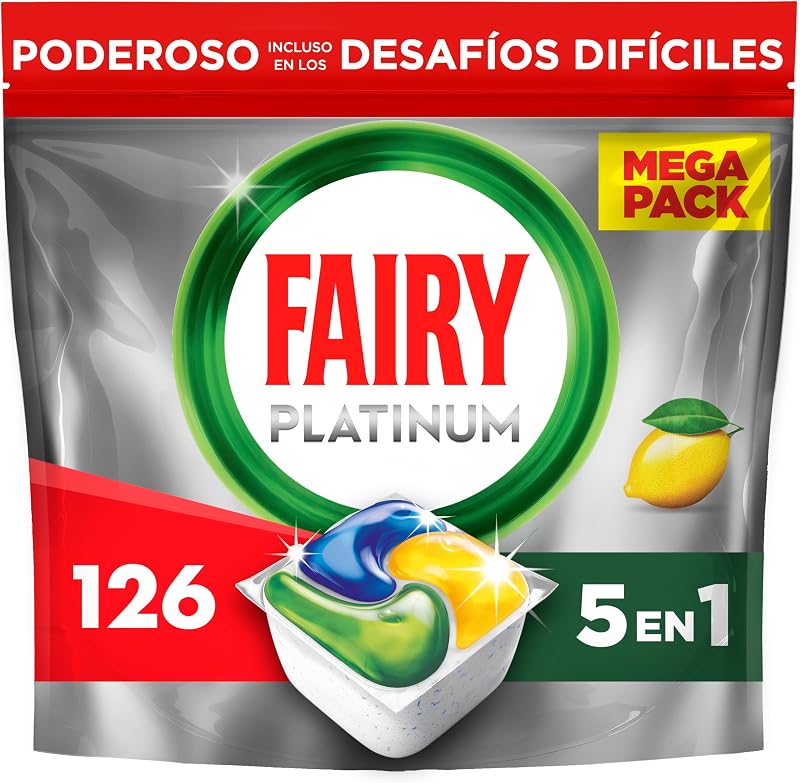 Platinum Cápsulas Lavavajillas Para Máquina Limón, 126 Cápsulas