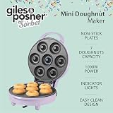 Giles & Posner Mini Doughnut Maker 7 Donuts Non-Stick 1000W Purple view 2