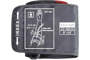 ELERA Extra Large Blood Pressure Cuff (9"-24" | 22-60cm) - XL Replacement BP Cuff for Big Arms, Compatible with Most BP Monitors, Adult Cuff Only - 6 Connectors