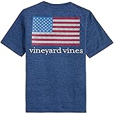 Vineyard Vines Boys Boys' American Flag Whales Short-Sleeve Harbor Performance Tee