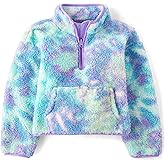 The Children's Place girls Cozy Sherpa Quarter-zip Jacket